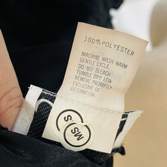 Vintage Josie Lingerie Satin Bodysuit Women's Size Medium Black Lace Bow - Picture 10 of 10